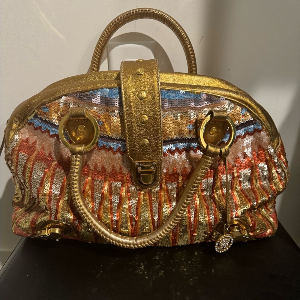 Blumarine sequin one of a kind hand bag